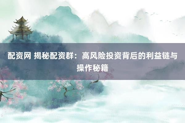 配资网 揭秘配资群：高风险投资背后的利益链与操作秘籍