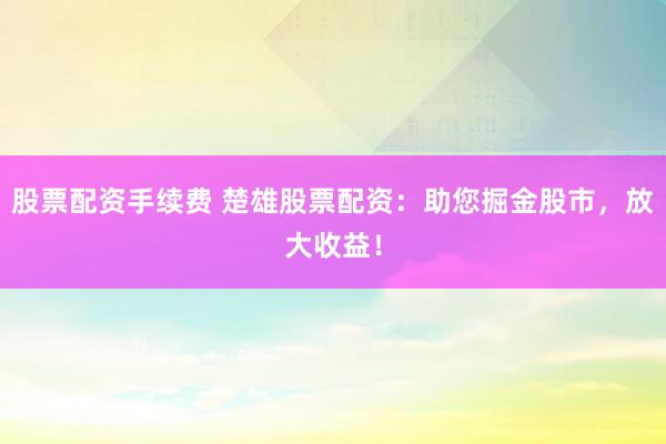 股票配资手续费 楚雄股票配资：助您掘金股市，放大收益！