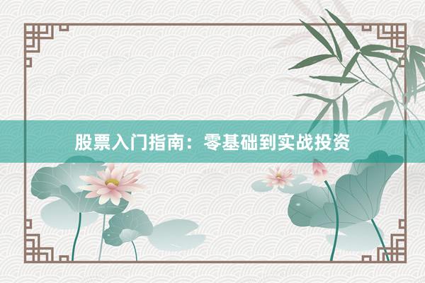 股票入门指南：零基础到实战投资