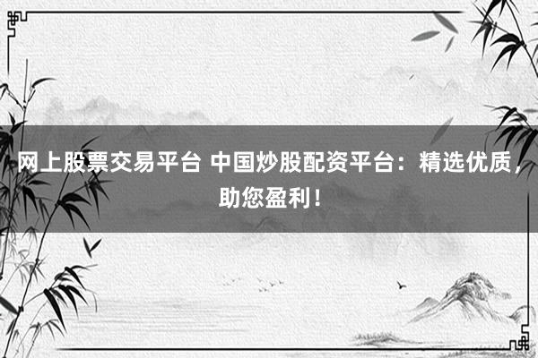 网上股票交易平台 中国炒股配资平台：精选优质，助您盈利！