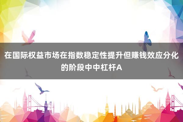 在国际权益市场在指数稳定性提升但赚钱效应分化的阶段中中杠杆A
